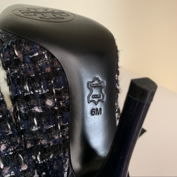 Tory Burch tweed tassel lace up oxford heels - Picture 4 of 16